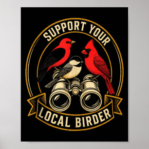 Poster Cadeau de soutien de l'ornithologie à l'oiseleur l