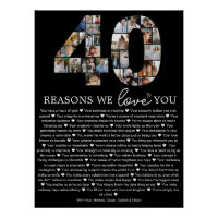 Cadeau de souvenir 40 raisons pour lesquelles nous