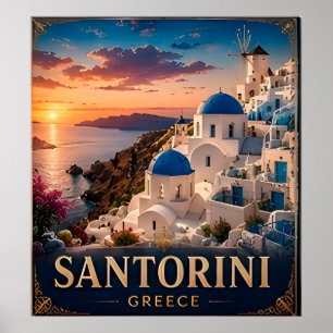 Poster Cadeau de souvenir de vacances au coucher du solei