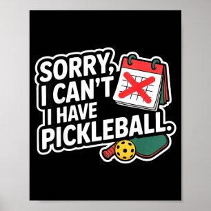 Poster Cadeau de sport drôle de grand-père pickleball ret