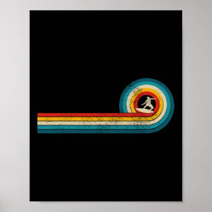 Poster Cadeau de surfeur vague vintage surf rétro plage d