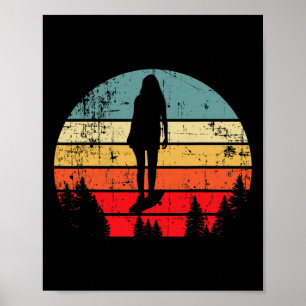 Poster Cadeau de tricks de skateboard rétro vintage de sk