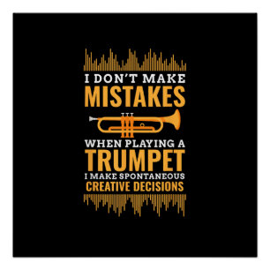 Poster Cadeau de trompettiste de groupe de musicien drôle