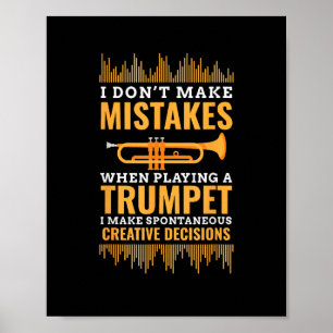 Poster Cadeau de trompettiste joueur de groupe musicien d