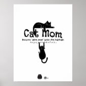 Poster Cadeau de typographie de citation de maman de chat (Devant)
