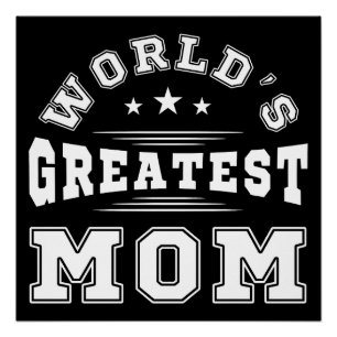Poster Cadeau de typographie de la plus grande maman du m