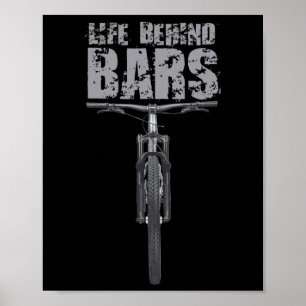 Poster Cadeau de vélo tout terrain drôle de la vie derriè