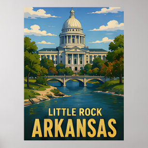 Poster Cadeau de voyage à Little Rock Arkansas