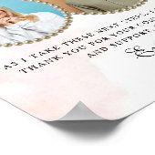 Poster cadeau des parents floraux blancs de la mar (Coin)