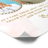 Poster cadeau des parents floraux blancs de la mar (Coin)