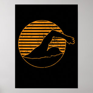Poster Cadeau Design De Baignade Pour Amoureux De Baignad