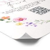Poster Cadeau d'études Code Qr Diplôme Nœud Rose (Coin)