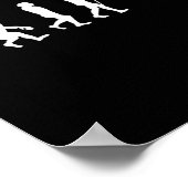 Poster Cadeau d'évolution du ski Skieur de ski (Coin)