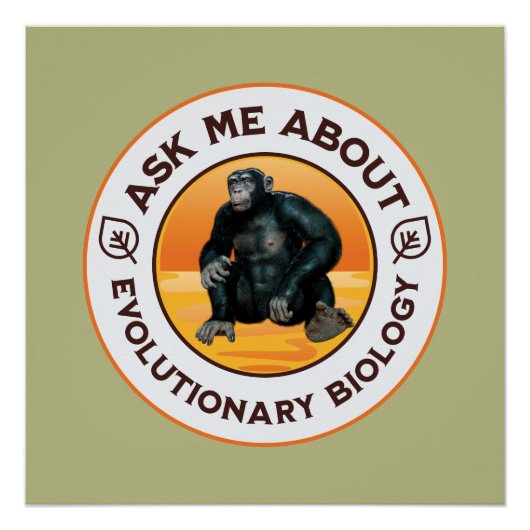 Poster Cadeau d'humour sur l'évolution pour professeur de (Devant)