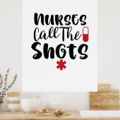 Poster Cadeau d'infirmière l'infirmière mène la danse (Cuisine)