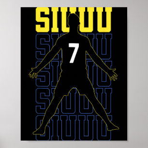 Poster Cadeau drôle de foot Siuuuu pour les amateurs de f