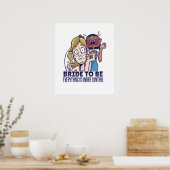 Poster Cadeau drôle de future mariée Tout est sous contrô (Cuisine)