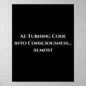 Poster Cadeau drôle de geek tech de conscience de code d' (Devant)