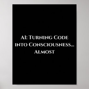 Poster Cadeau drôle de geek tech de conscience de code d'