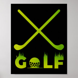 Poster Cadeau drôle de golf pour femme pour mari golfeur