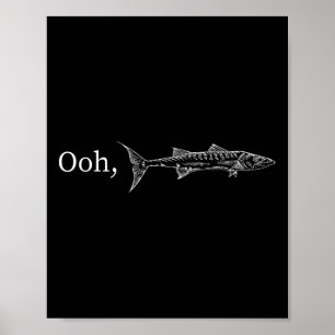 Poster Cadeau drôle de pêche à la barracuda Ooh pour la m