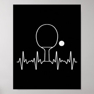 Poster Cadeau drôle de ping pong pour hommes femmes Tenni