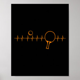 Poster Cadeau drôle de ping pong pour hommes femmes Tenni