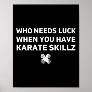 Poster Cadeau drôle de Saint-Patrick de karaté