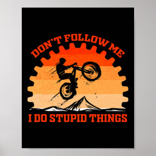 Poster Cadeau drôle de vélo pour amateur de cyclisme Vint