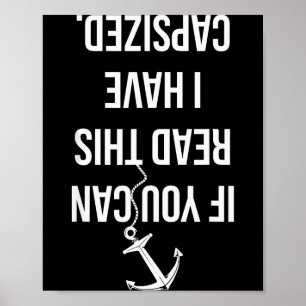 Poster Cadeau drôle de voile nautique bateau bateau à voi