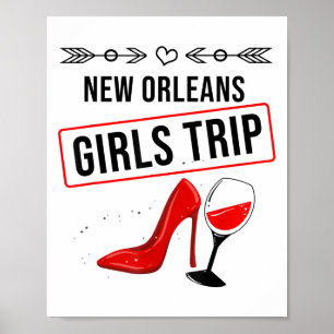 Poster Cadeau drôle de voyage de filles à la Nouvelle-Orl