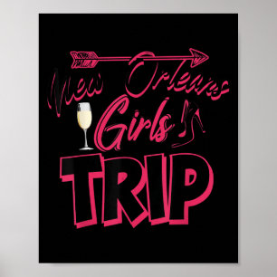 Poster Cadeau drôle de voyage de filles à la Nouvelle-Orl