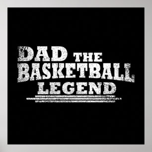 Poster Cadeau drôle pour papa de basket