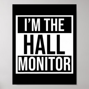 Poster Cadeau Du Moniteur Hall Retour À L'Étudiant De L'É