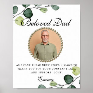 Poster cadeau du Père de la Mariée Merci