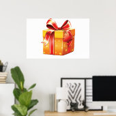 Poster Cadeau enrobé présent (Bureau à domicile)