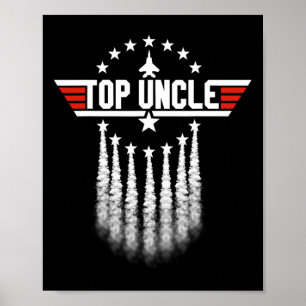 Poster Cadeau fête des pères Oncle Cadeau De Niece Nephew