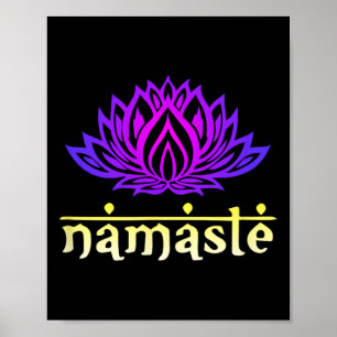 Poster Cadeau Fleur de Lotus Namaste - Yoga Spirituel Om