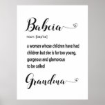 Poster Cadeau grand-mère polonais Babcia<br><div class="desc">Définition de Polonais Babcia</div>