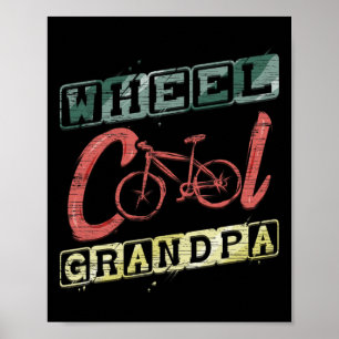 Poster Cadeau Grand-Papa Roue Cool Pour Cycliste Tour à V