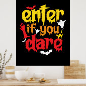 Poster Cadeau Halloween | Entrez Si Vous Osez Anniversair (Cuisine)