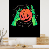 Poster Cadeau Halloween | Halloween de basket-ball (Cuisine)