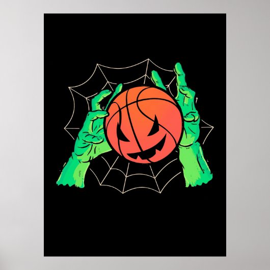 Poster Cadeau Halloween | Halloween de basket-ball (Devant)