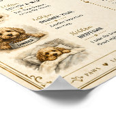 Poster Cadeau Imprimé de Routine Quotidienne Personnalisé (Coin)