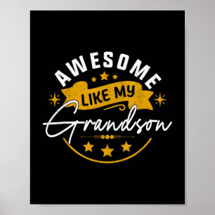 Poster Cadeau Incroyable Comme Mon Petit-Fils Grand-Père