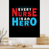 Poster Cadeau infirmière | Chaque Infirmière Est Un Héros (Cuisine)