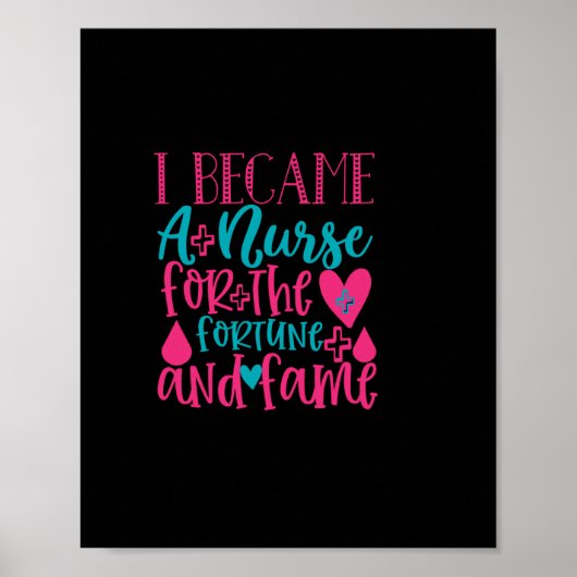 Poster Cadeau infirmière | Devient Infirmière Pour La For (Devant)
