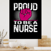 Poster Cadeau infirmière | Fière D'Être Une Infirmière (Cuisine)