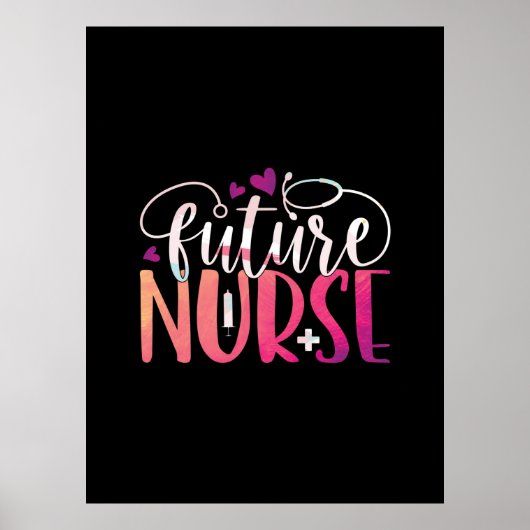 Poster Cadeau infirmière | future infirmière (Devant)