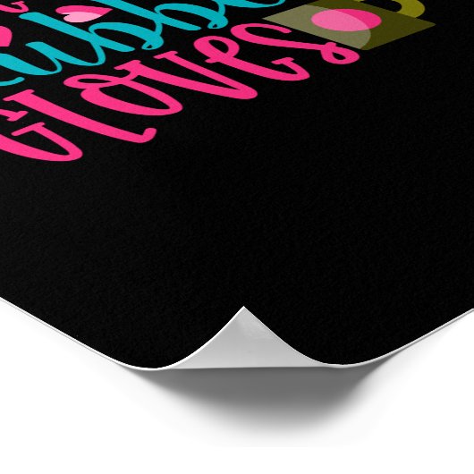 Poster Cadeau infirmière | Gants En Caoutchouc Scrubs (Coin)